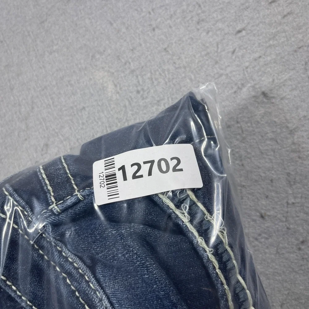Vigoss Jeans Womens Size 2‎ Capri Blue Heritage Fit Embroidered Pockets Denim